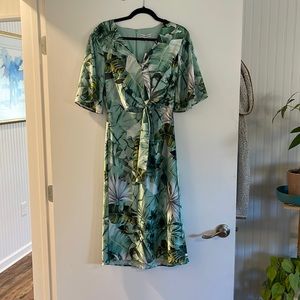 Guess floral quarter sleeve ariel dress